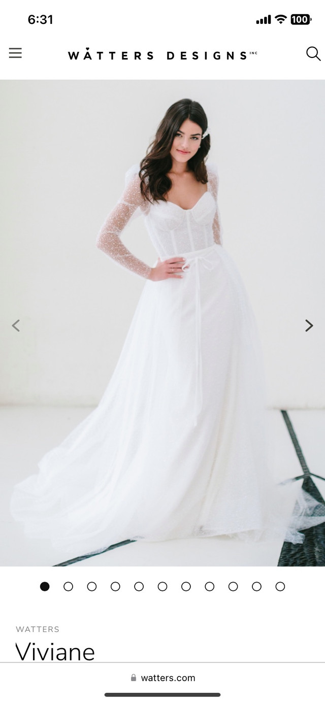 Watters wedding Dress “Viviane” size 4 in Wedding in City of Toronto