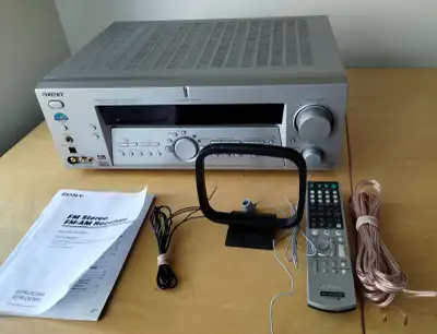 SONY AM FM RECEIVER   POLK SPEAKERS, View more