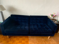3 seater comfy blue sofa for sale