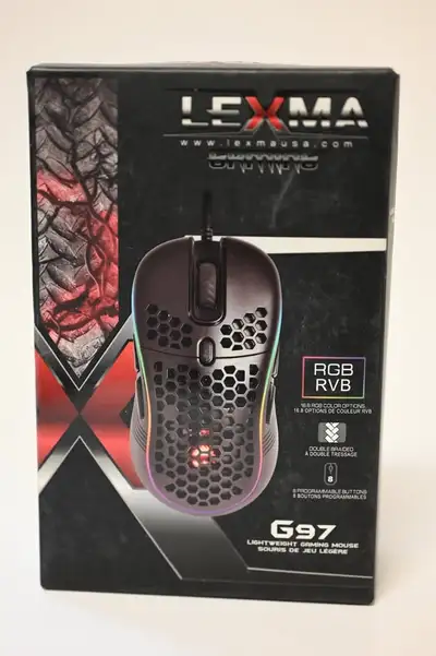 Mouse Lexma G97 Lightweight 4200 DPI Gaming Mouse Brand New, View more
