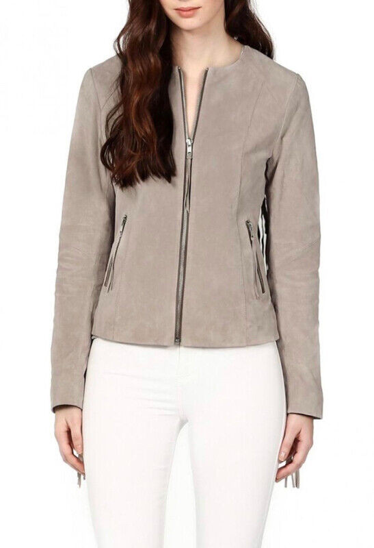 Soia Kyo coat manteau 100% cuir real leather jacket zara aritzia dans Femmes - Hauts et vêtements d'extérieur  à Ville de Montréal - Image 2