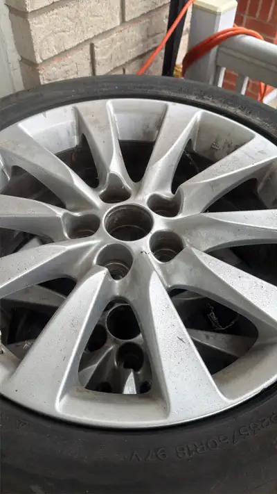 FIRST COME FIRST SERVE set of 4 tire size: 235/50R18 rim size: 18 x 7.5 inch bolt pattern: 5 x 120 m...