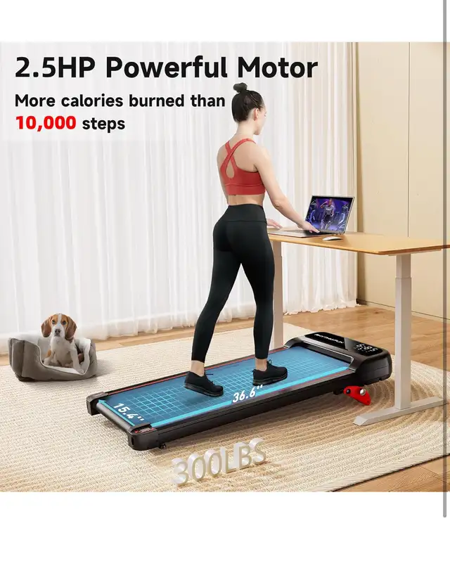 Walking Pad Treadmill with Incline, Under Desk Treadmill with In63660945289091123