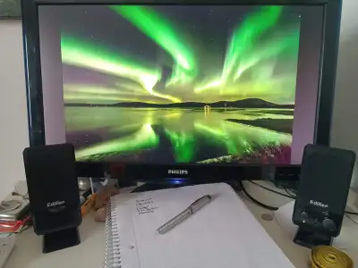 AMD Desktop Computer w. DVD burner, Philips 21" LCD Display, View more