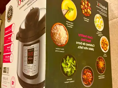 PRESSURE COOKER. Practically new 8 quart pressure cooker. Has many functions as per pic. Price is fi...