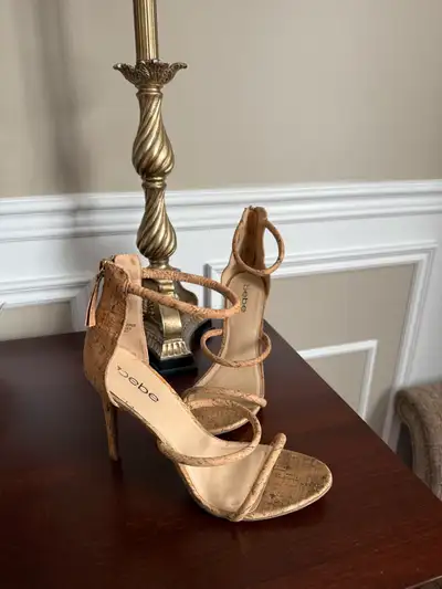 Bebe Stiletto Sandals Size 8, View more