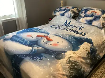  Christmas duvet queen size zipper cover with pillow cases, View more