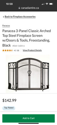 Fireplace screen with tools