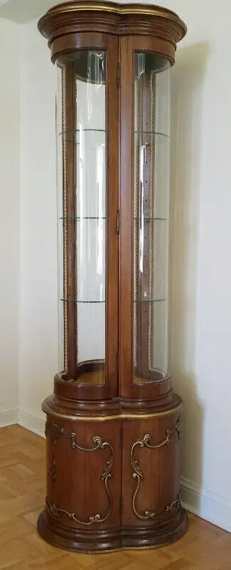 FRENCH Curio Cabinet  Walnut, View more