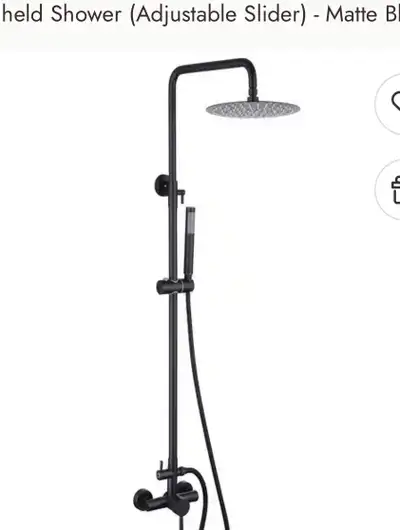 New Matte Black Indoor/Outdoor Shower Kit,, View more
