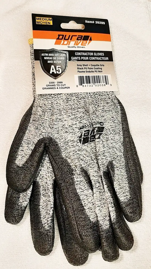 DuraDrive Size Medium Cut Resistant 5 Contractor Gloves in Other in Oshawa / Durham Region - Image 5