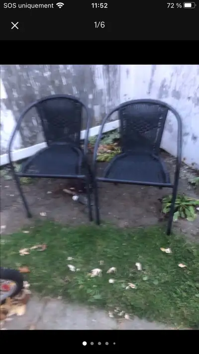2 chaises en rotin pour extérieur , View more
