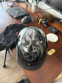 Motorcycle helmet - skull cap
