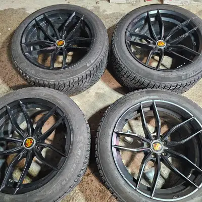selling four 20 inch Michelin winter tires with Niche alloy rims for $1600. centre cap is removable....