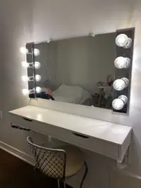 Vanity Ikea Shelf with drawers