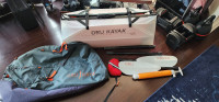 Oru Kayak - Inlet with backpack paddles tow line bilge pump