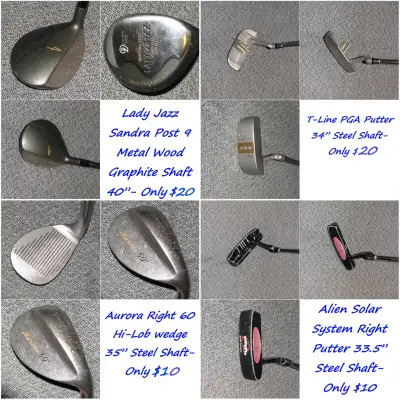 ❄️GOLF-PUTTERS-WEDGES & LADIES JAZZ 9 METAL❄️, View more