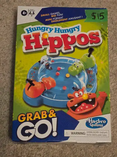 Brand New Hungry Hungry Hippos Grab & Go Board Game $15 Firm... Age: 8+ In Great Condition... Cash O...