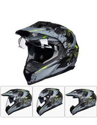 ILM Off Road Motorcycle Dual Sport Helmet Full Face (L) 