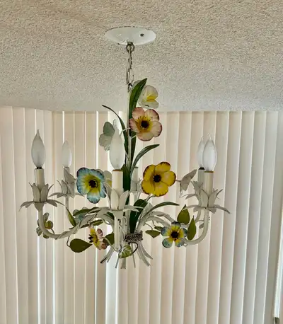 Vintage Chandelier - Flowers - Quality Fixture, View more
