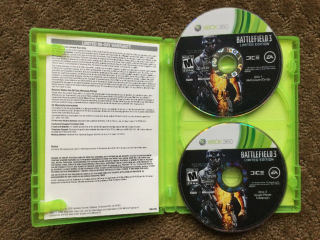 X-BOX 360 Game Battlefield 3 Premium Edition 2 Disc set by EA in XBOX 360 in Oshawa / Durham Region - Image 2