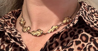 Vintage gold-plated on silver (vermeil)  Chocker Necklace 
