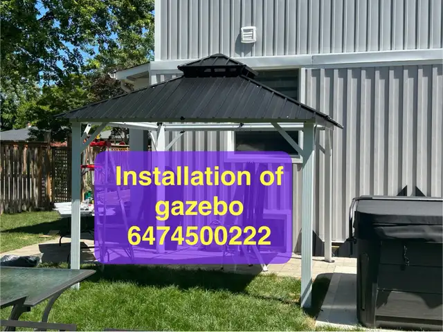 assembly of gazebo in Outdoor Tools & Storage in Oakville / Halton Region - Image 2