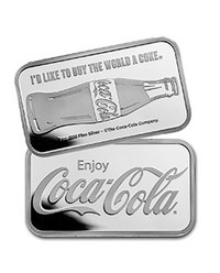 COCA COLA® 1 OZ PURE SILVER STRUCK BAR