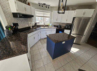 Remove lower kitchen cabinets and granite countertop