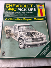 HAYNES 1988 -1998 CHEVROLET GMC PICK-UP REPAIR MANUAL #M0104