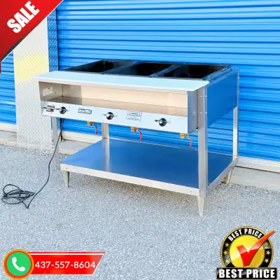 Commercial 3 wells steam hot buffet table  like new, View more
