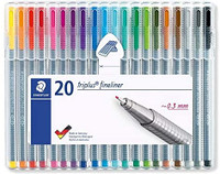 NEW - Staedtler Triplus Fineliner Tip Coloured Pens!