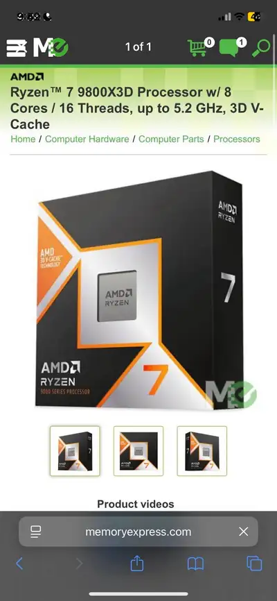 Ryzen ™ 7 9800X3D Processor, View more