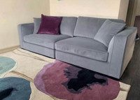 Brand New! Dusty Blue Velvet Sofa