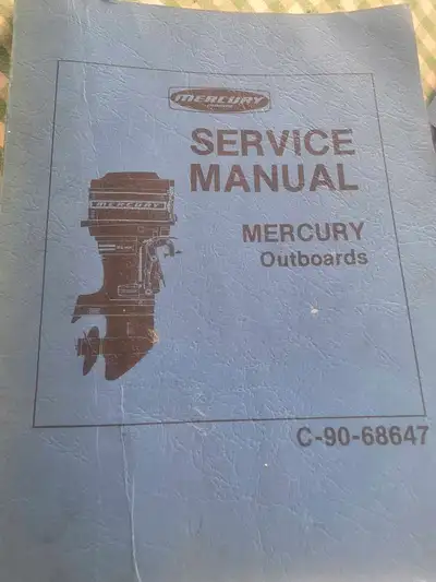 genuine mercury outboard manuals. the two have everything th know how's fix repair . vintage outboar...