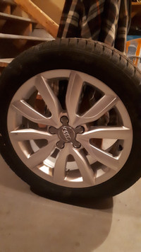 Audi wheels with snow tires