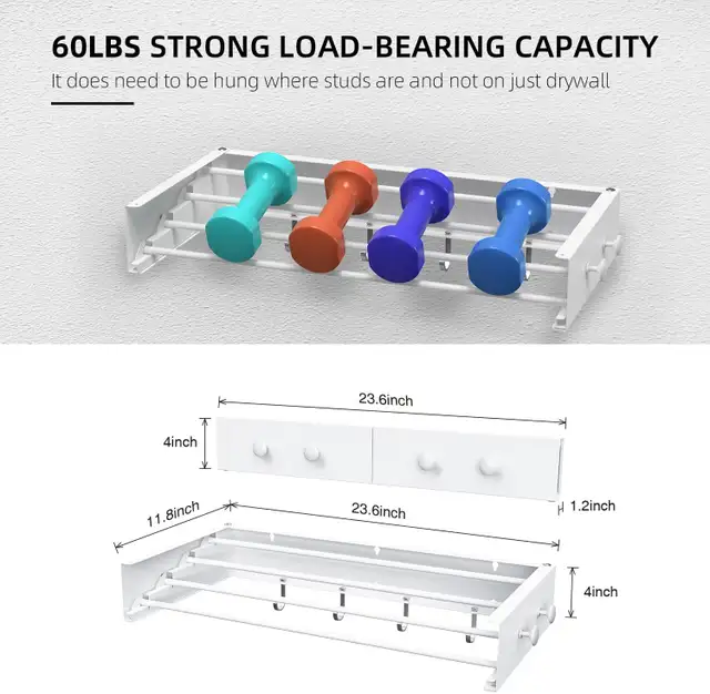❤️✅NEW IN BOX: Retractable Wall Mounted Cloth Drying Rack in Bathwares in Markham / York Region - Image 6