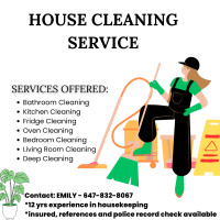 House Cleaning Services-Call/txt:647-832-8067