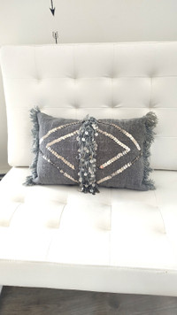 Decor Pillow - Grey with Sequin