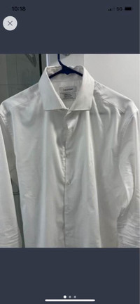 Men’s Calvin Klein Slim Fit White Shirt - Size Medium