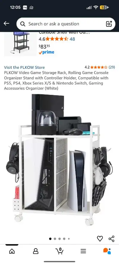 PLKOW Video Game Storage Rack, View more
