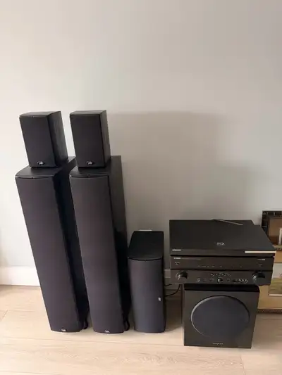PSB Speaker Set with Audio Receiver and Blu Ray Player, View more