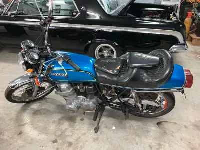 1975 CB750F bike has been in storage since 2001 all original except for seat. 4 into 1 new oem exhau...