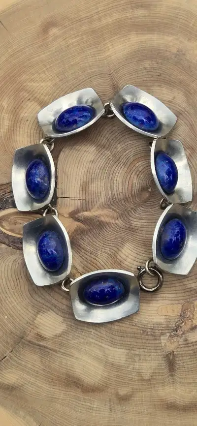 70s JORGE JENSEN DENMARK PEWTER BRACELET, View more