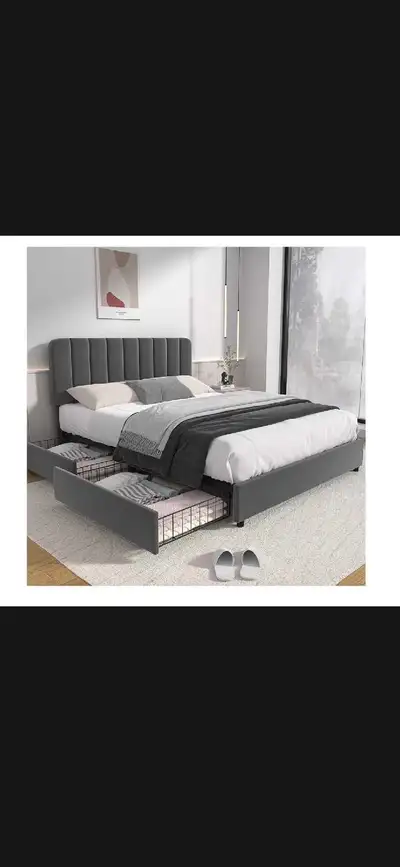 Double size bed frame and mattress , View more