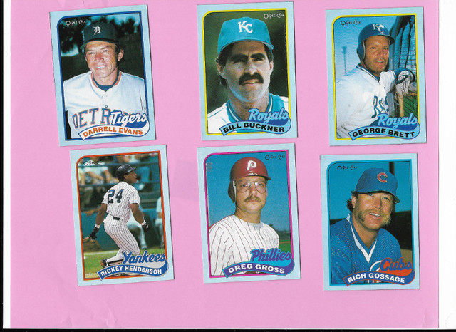 Vintage Baseball: 1989 OPC Baseball Box Bottom 16 Card Set in Arts & Collectibles in Bedford