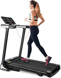 ONETWOFIT Folding Electric Treadmill, Soft Drop Sy