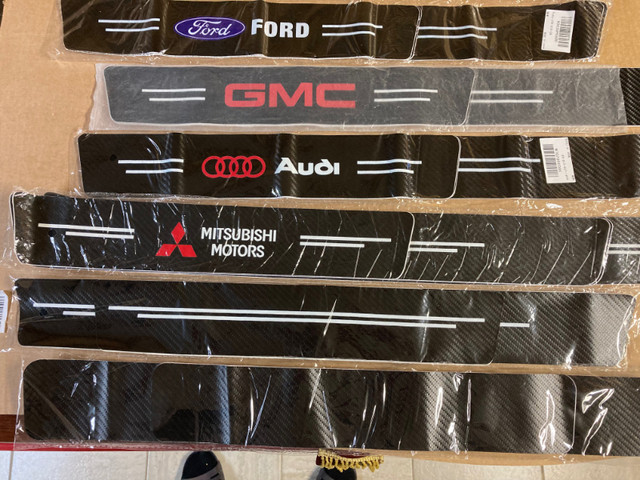 AUTO SILL PLATE PROTECTORS, CARBON FIBER AUTO LOGO & HOT ROD in Other Parts & Accessories in Hamilton - Image 2