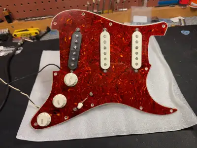 For Sale: Lindy Fralin Pre-wired Pickguard and pickups with switchcraft input jack. Take you stratoc...
