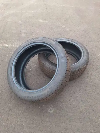Used tires for sale! I'm selling a pair of gently used Rockblade 525 tires, size 265/45R21. These ar...